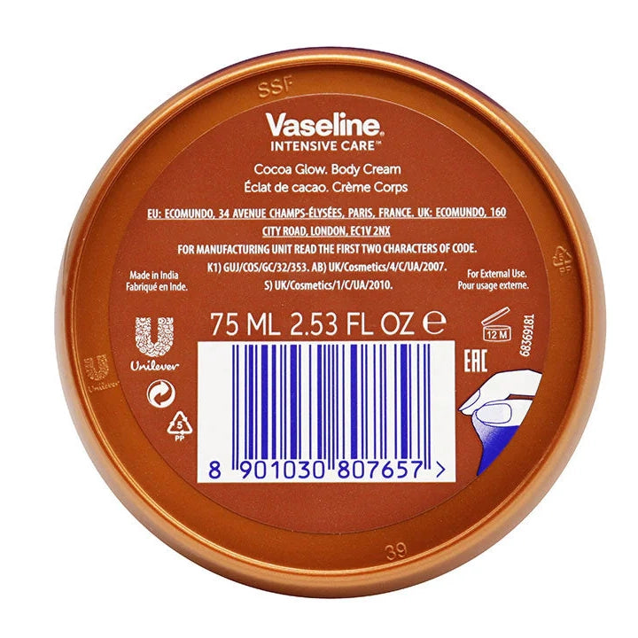 Vaseline Cocoa Glow Body Cream 75 ml