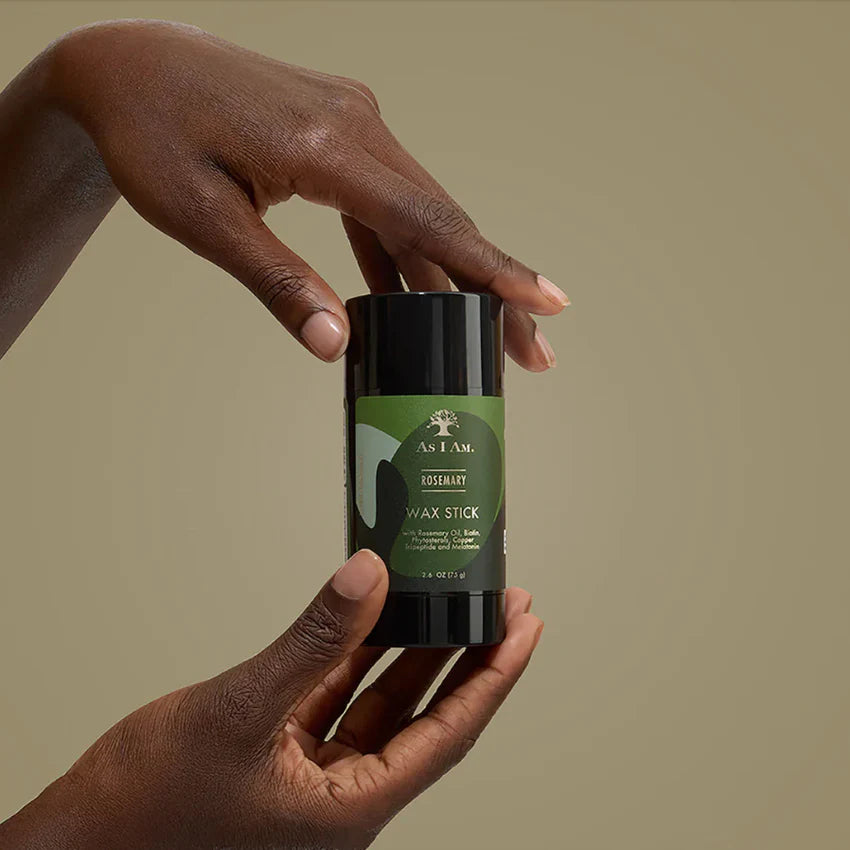 As I Am Rosemary Hair Wax Stick for Edge & Frizz Control & Sleek Styling for Curly & Coily Hair 2.7 oz - Achieve flawless, sl