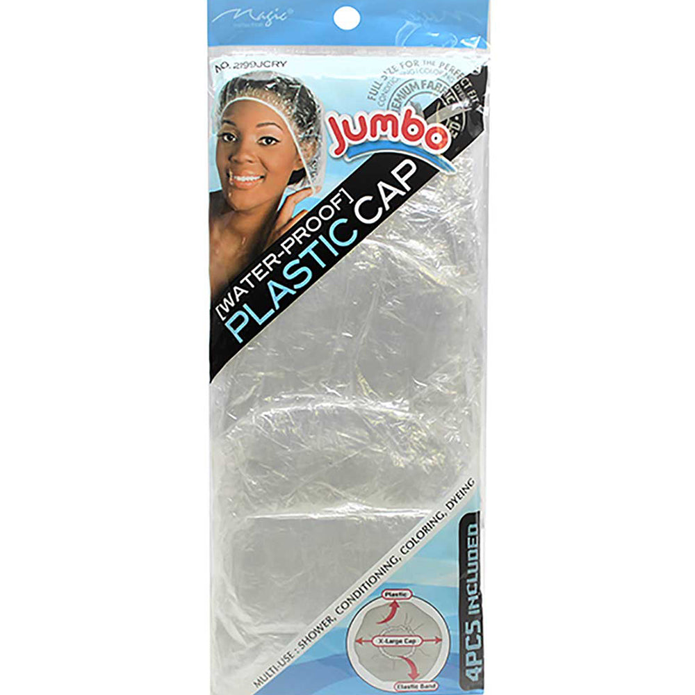 Magic Collection Water-Proof Jumbo Plastic Cap - 4 pcs (No.2199JCRY)