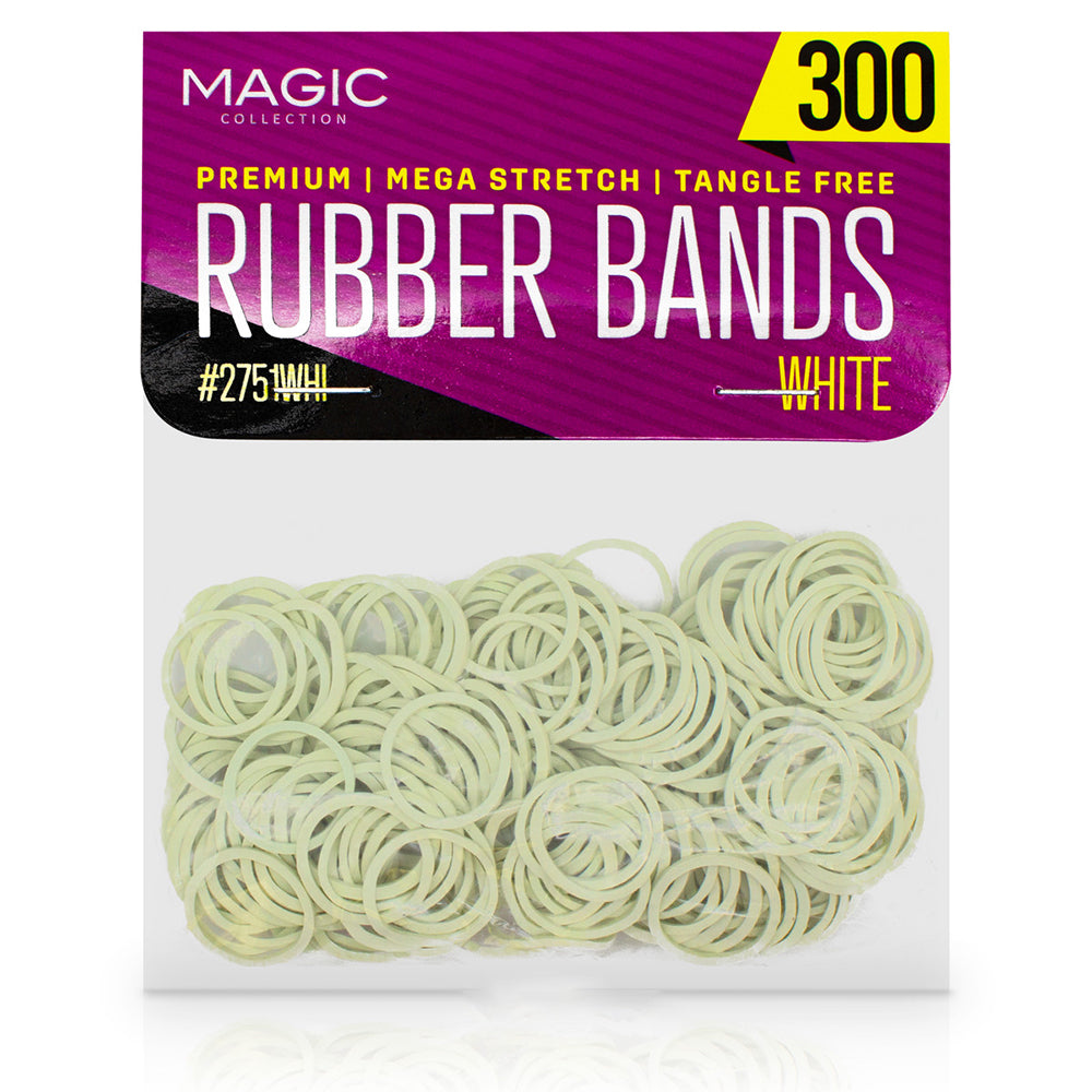 Magic Collection 300 Rubber Bands White