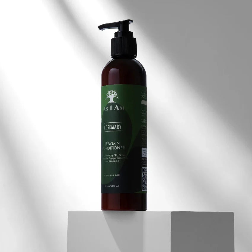 As I Am Rosemary Leave In Conditioner Moisturising & Detangling for Natural Hair & Curls 237ml/8.01 oz - Unlock vibrant, heal