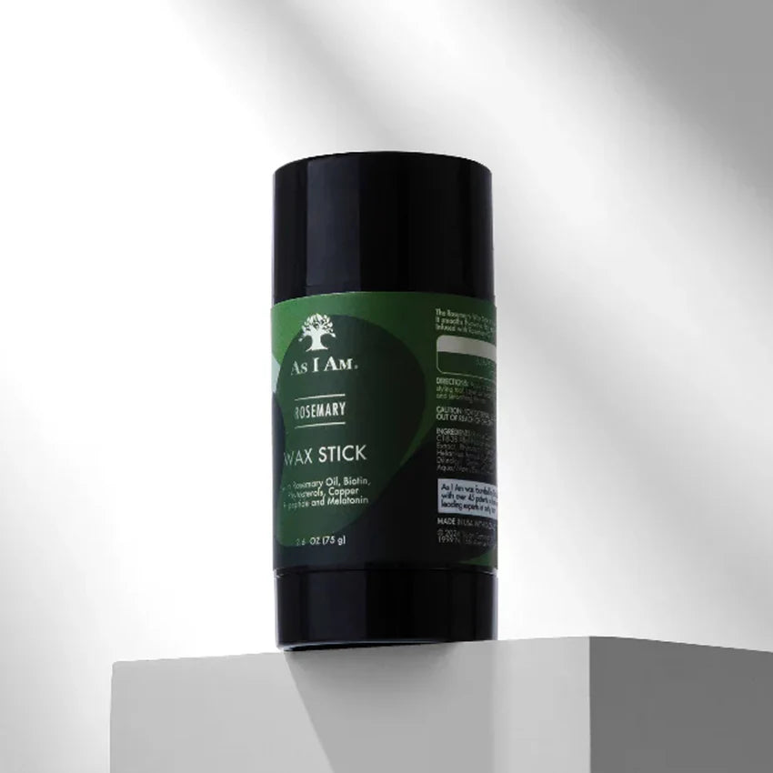 As I Am Rosemary Hair Wax Stick for Edge & Frizz Control & Sleek Styling for Curly & Coily Hair 2.7 oz - Achieve flawless, sl