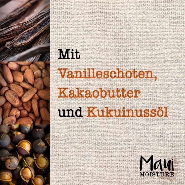 Maui Moisture Smooth & Repair + Vanilla Bean Shampoo Smoothing Moisture for Unruly Hair 385 ml/13.1 oz