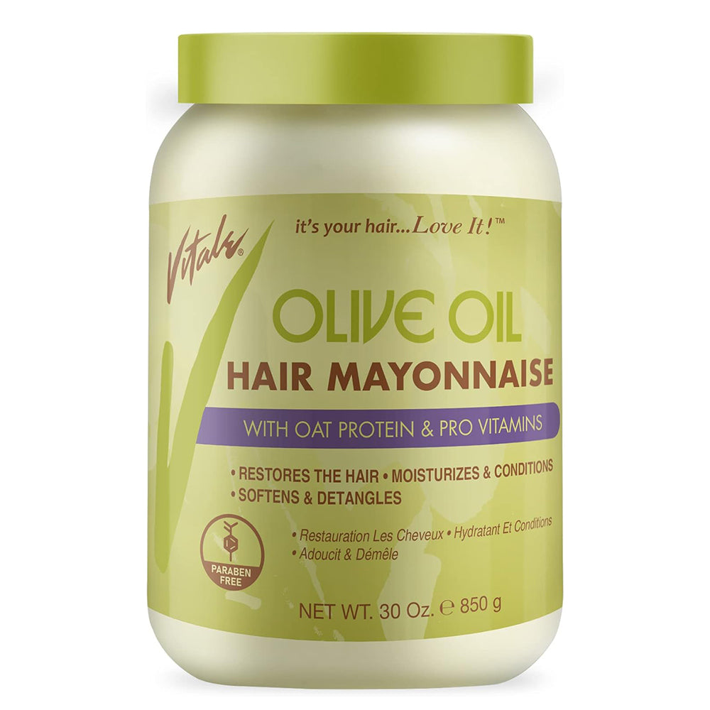 Vitale Olive Oil Hair Mayonnaise with Oat Protein & Pro Vitamins Deep Conditioning & Strengthening for Dry, Damaged, Brittle