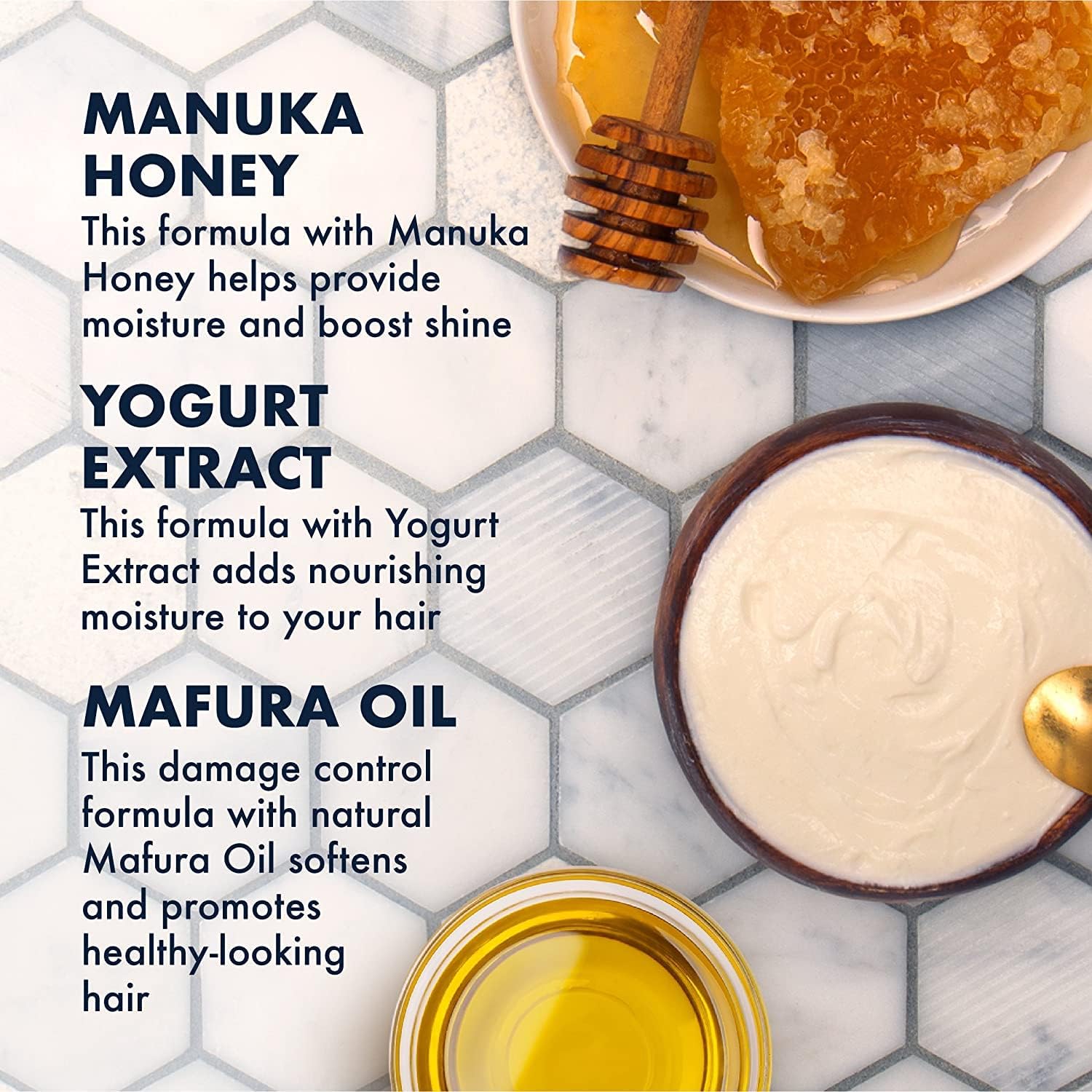 Shea Moisture Manuka Honey & Yogurt Hydrate + Repair Protein Power Treatment 8 oz / 237 ml - This Shea Moisture protein treat