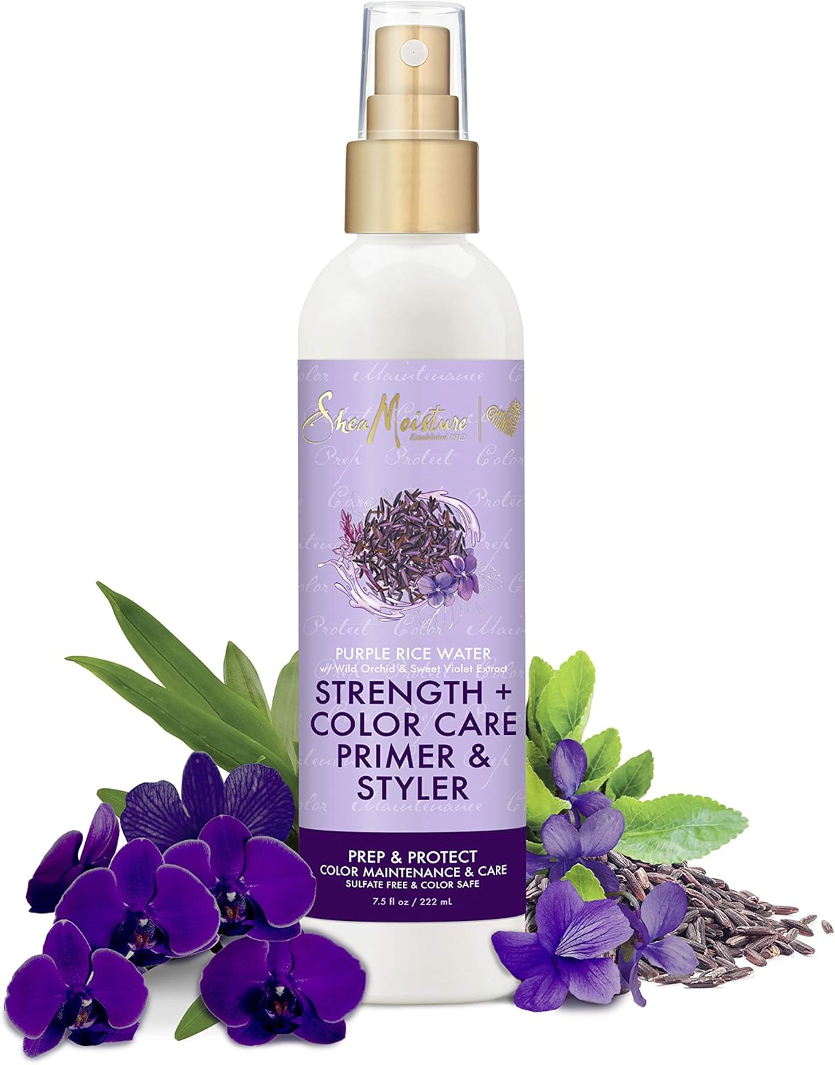 Shea Moisture Purple Rice Water Strength & Color Care Primer & Styler 7.5 oz / 222 ml - Transform your hair with Shea Moistur