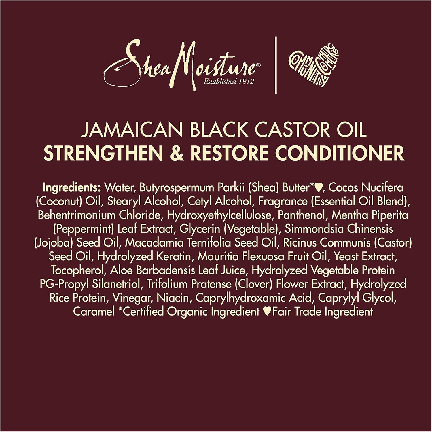 Shea Moisture Jamaican Black Castor Oil Strengthen & Restore Conditioner 13 oz / 384 ml - Restore and strengthen damaged, bri