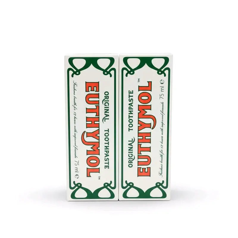 Euthymol Original Toothpaste 2 Pack 75ml Each for Fresh Breath and Oral Hygiene Daily Dental Care