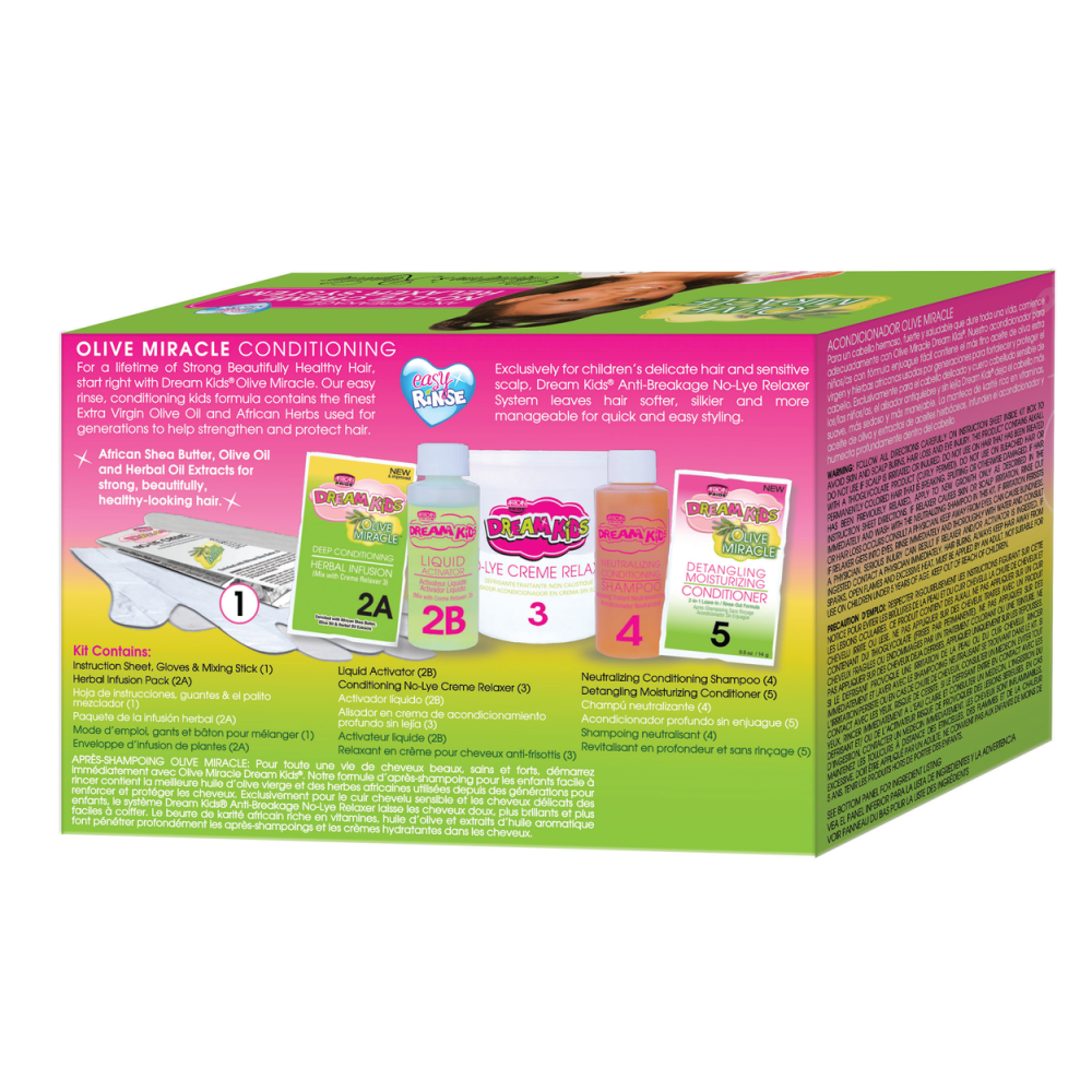 African Pride Dream Kids No-Lye Creme Relaxer System (Regular) 16oz - improves manageability and