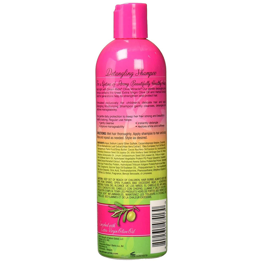 African Pride Dream Kids Oilive Miracle Anti-Breakage Detangling Moisturizing Shampoo 12oz - improves manageability and