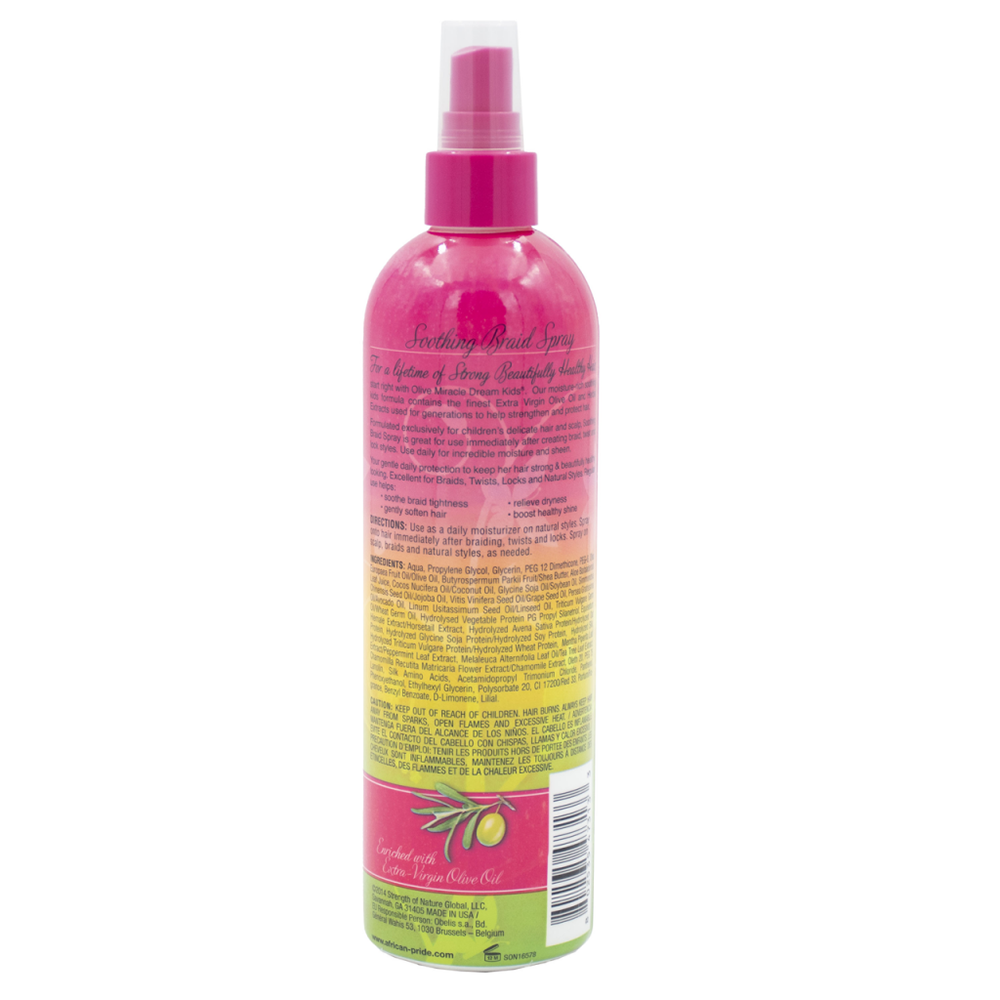 African Pride Dream Kids Soothing Moisturizing Braid Spray 12oz - improves manageability and