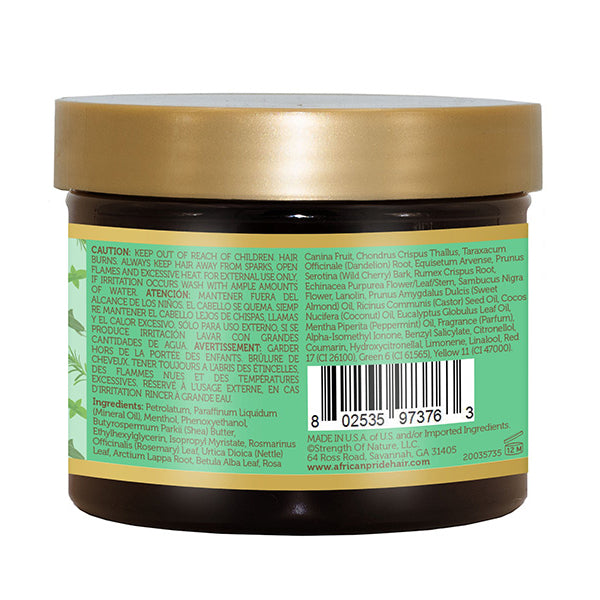 African Pride Peppermint, Rosemary & Sage Strengthening Balm 4oz - improves manageability and