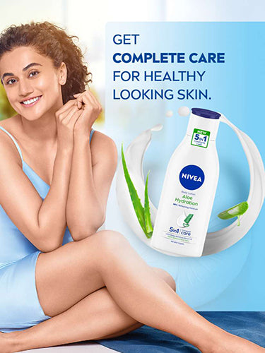 Nivea Aloe & Hydration Body Lotion - 48H Soothing Moisture for All Ski  TJ  Beauty Products UK