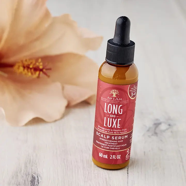 As I Am Long & Luxe Scalp Serum 2 oz in use