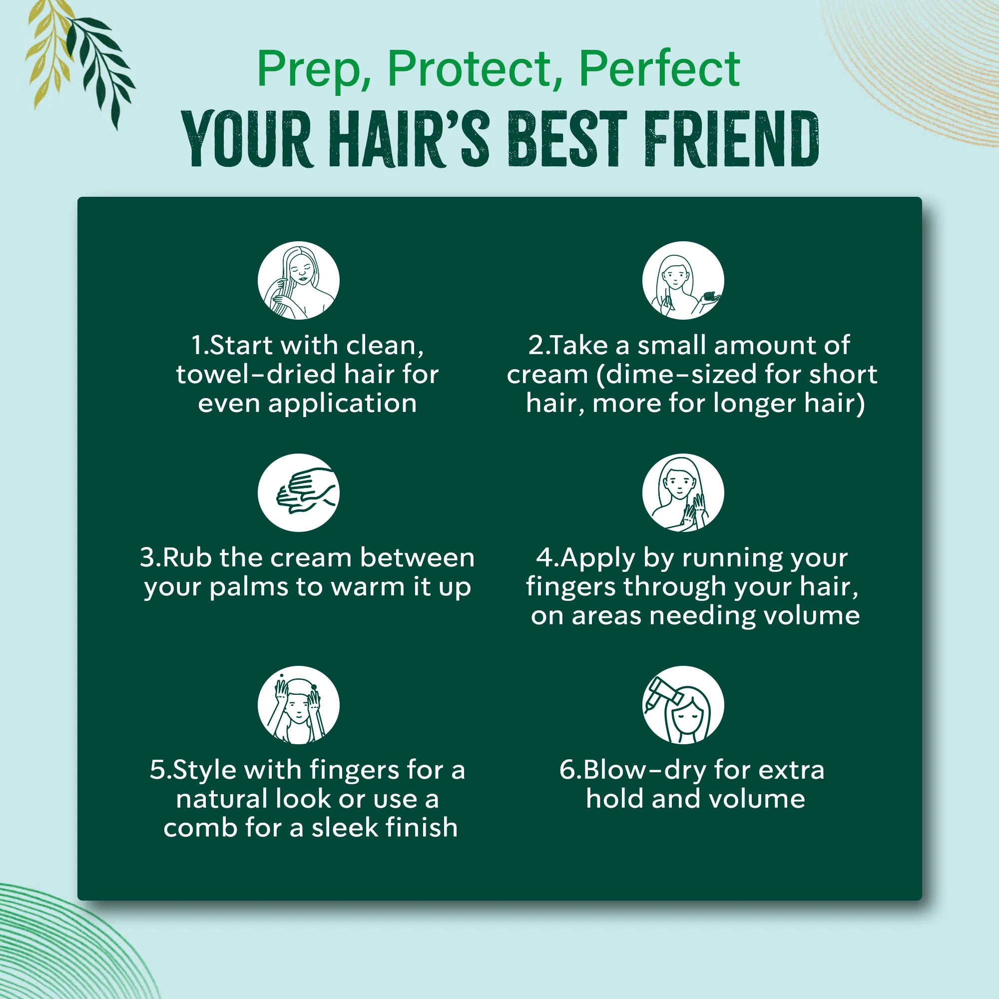 Vatika Naturals Hair Cream Volume & Thickness for Thin Hair 210ml/7.1 oz (Coconut) - Achieve naturally voluminous and thicker