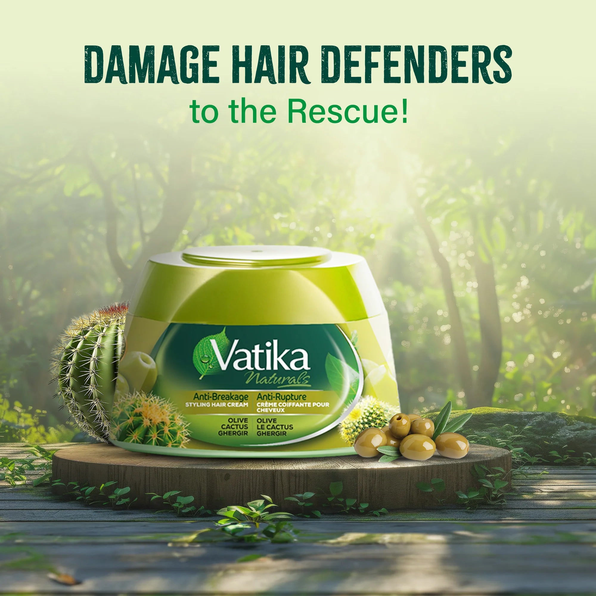 Vatika Naturals Hair Cream Anti-Breakage for Stronger, Healthier Hair 210ml/7.1 oz - Discover the secret to stronger, resilie