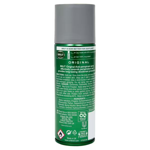 Brut Original Anti-Perspirant Spray 48h Protection for Men 200 ml/6.8 oz