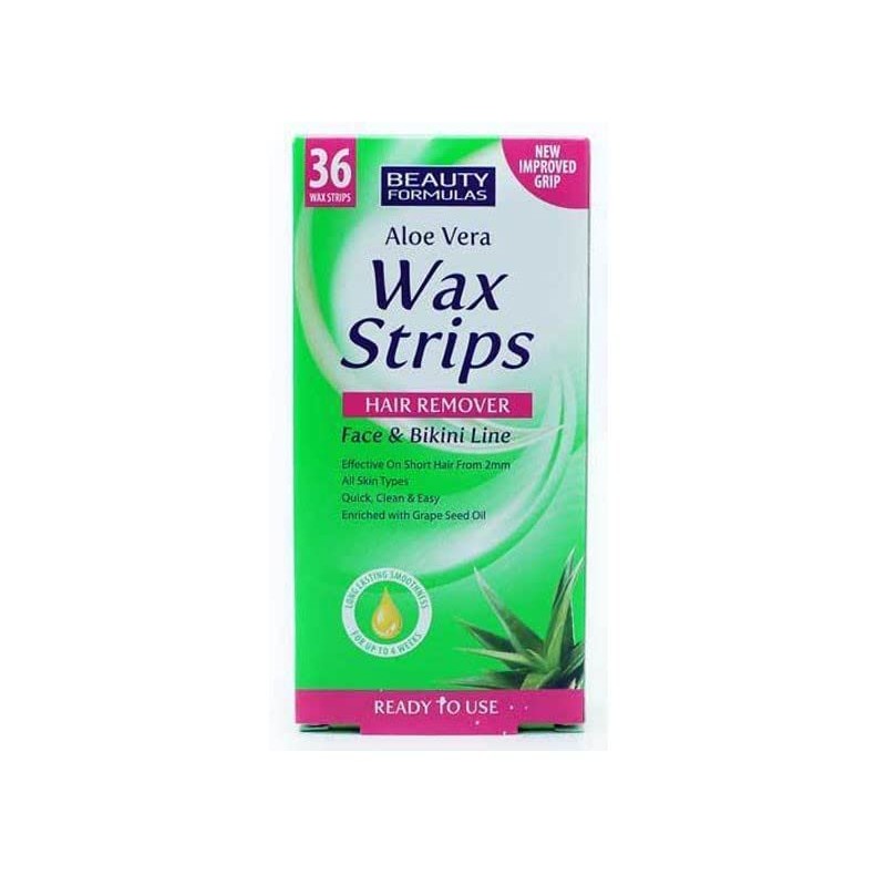 Beauty Formulas Aloe Vera Wax Strips TJ Beauty Products UK