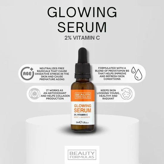 Face Serum
Beauty Formulas Glowing Serum 2 percentage Vitamin C benefits