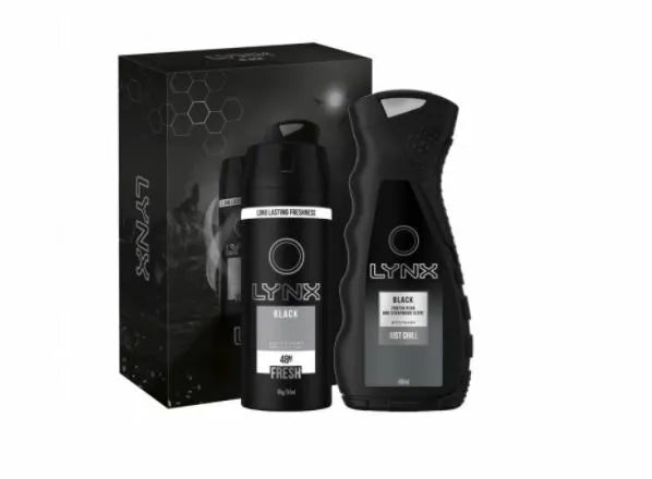Lynx - Black Body Spray + Body Wash - 375 ml