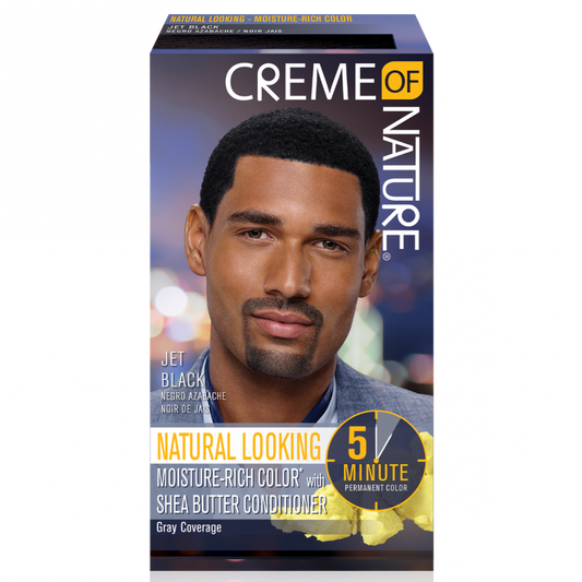 Creme Of Nature Natural Looking Moisture-Rich Hair Color For Men Jet Black