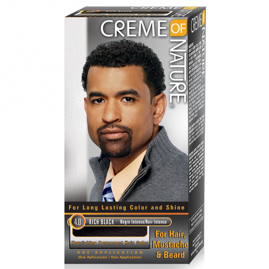 Creme Of Nature Nourishing Permanent Gel Hair Color For Men Rich Black