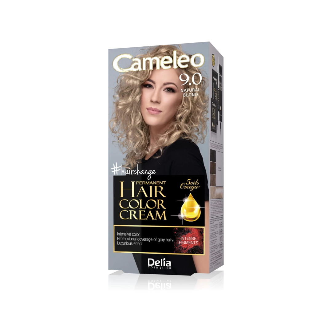Delta Hair Care Camelio 9.0 Permanent Hair Color Cream box, shade 9.