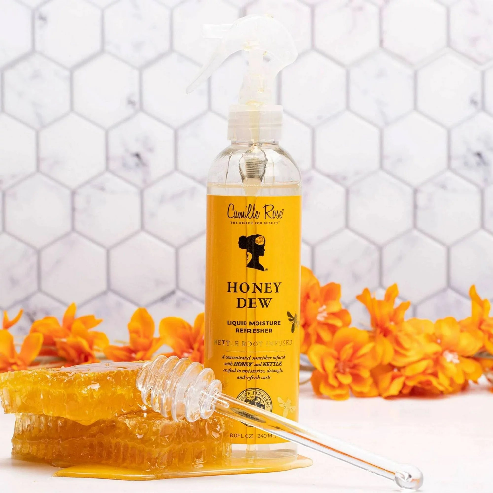 Camille Rose Honey Dew Liquid Moisture Refresher Hydrates & Revitalises for Natural Hair 8 oz - Revitalise your natural hair