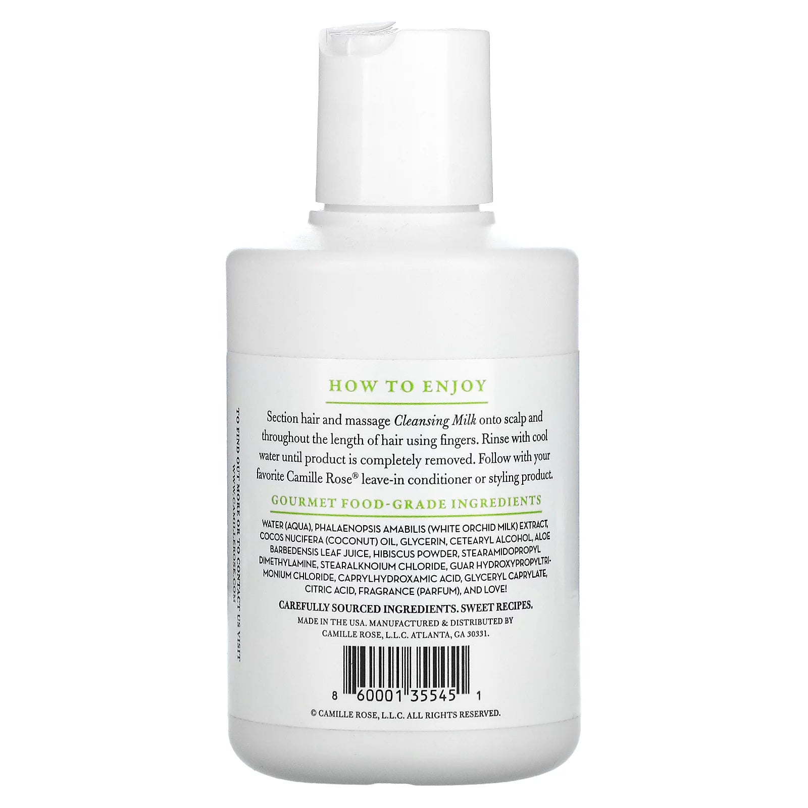 Camille Rose Cleansing Milk White Orchid Gentle Hydration & Detangling for Natural & Curly Hair 8 oz - Experience the luxurio