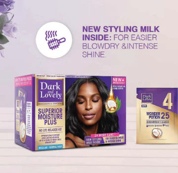 Dark & lovely superior moisture plus no-lye relaxer kit