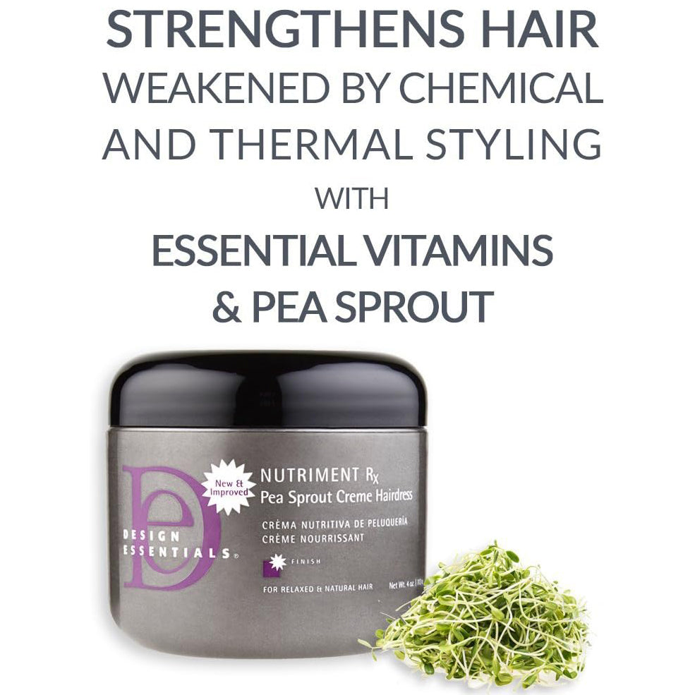 Design Essentials Nutriment RX Pea Sprout Creme Hairdress 4oz texture