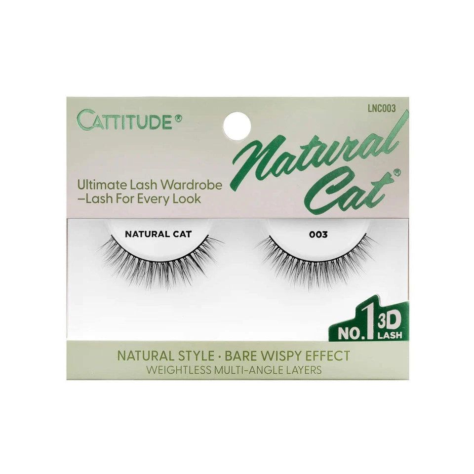 EBIN New York Cattitude Lashes Natural Cat Lightweight Synthetic False Eyelashes