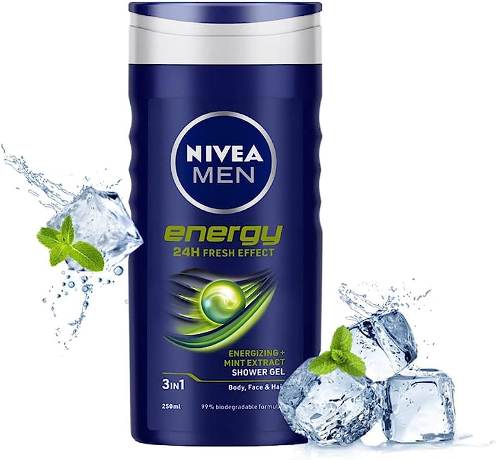 Nivea - Energy Shower Gel 3 in 1 Body, Face & Hair - 250 ml