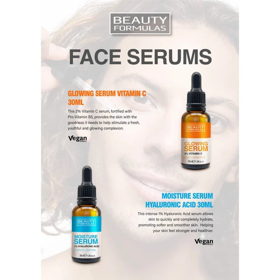 Face Serum
Beauty Formulas Glowing Serum 2 percentage Vitamin C & Moisture serum hyaluronic acid 30 ml