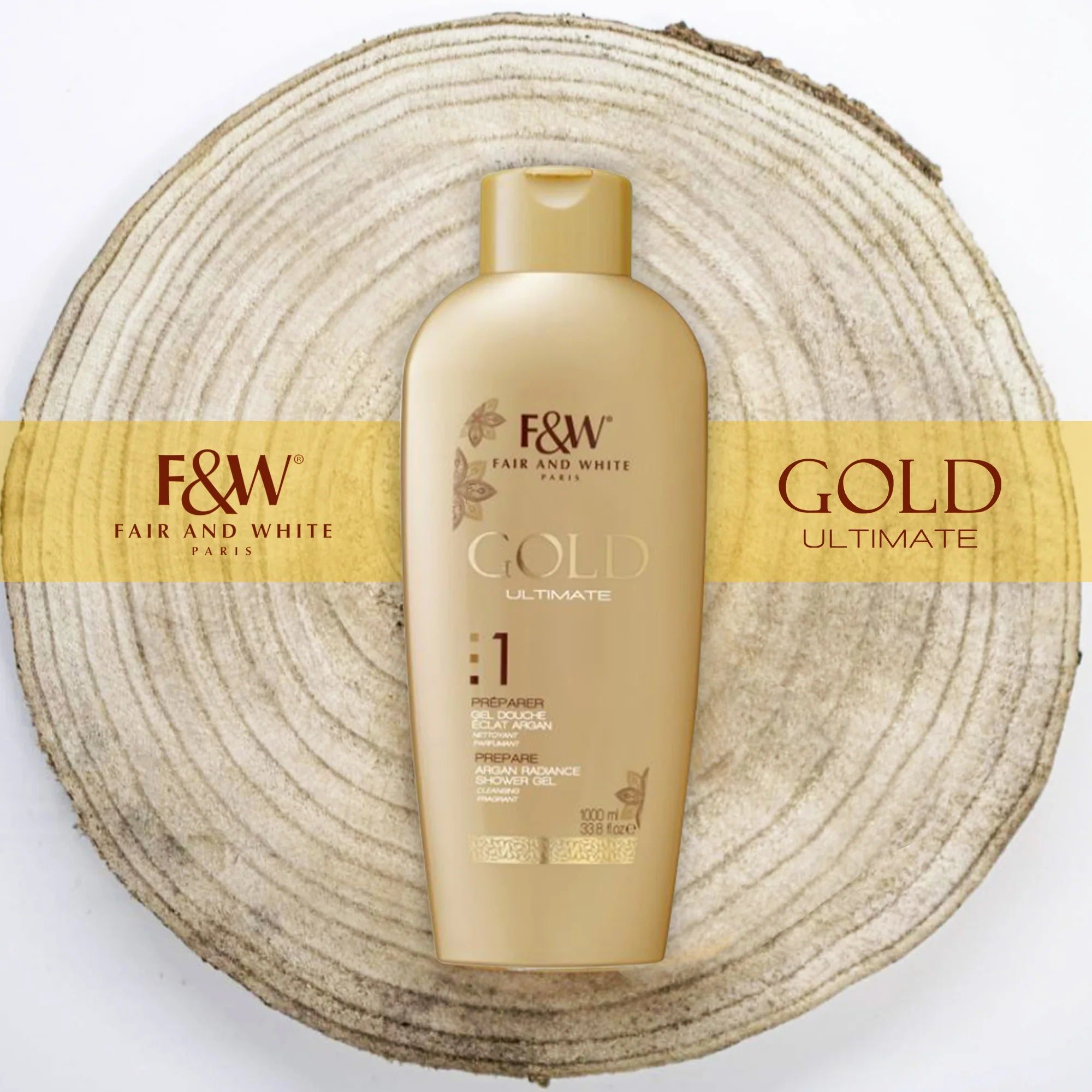 F&W Gold Ultimate shampoo bottle