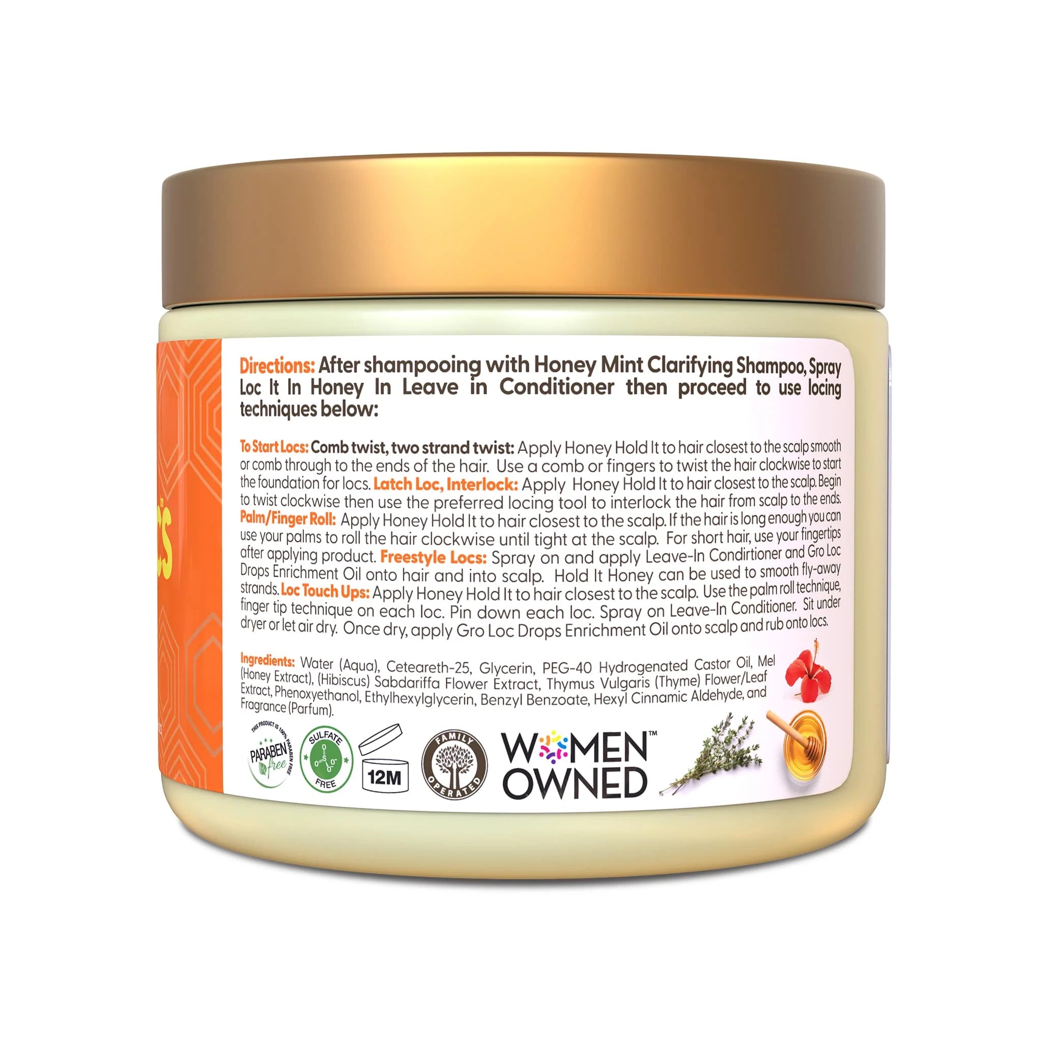Taliah Waajid Honey Love My Locs Honey Hold It Locs & Twists Gel Strong, Flake-Free Hold for Locs & Twists 16 oz - Achieve pe
