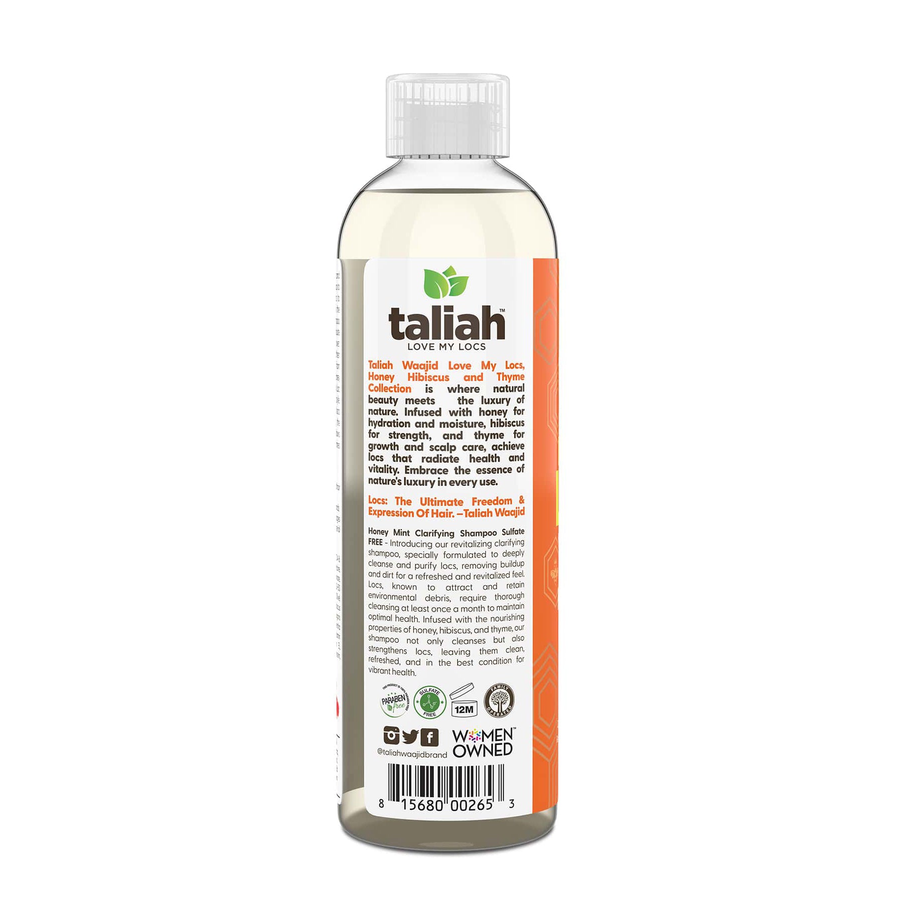 Taliah Waajid Love My Locs Honey Mint Clarifying Shampoo for Healthy, Refreshed Locs & Scalp 8 oz - Experience the ultimate c