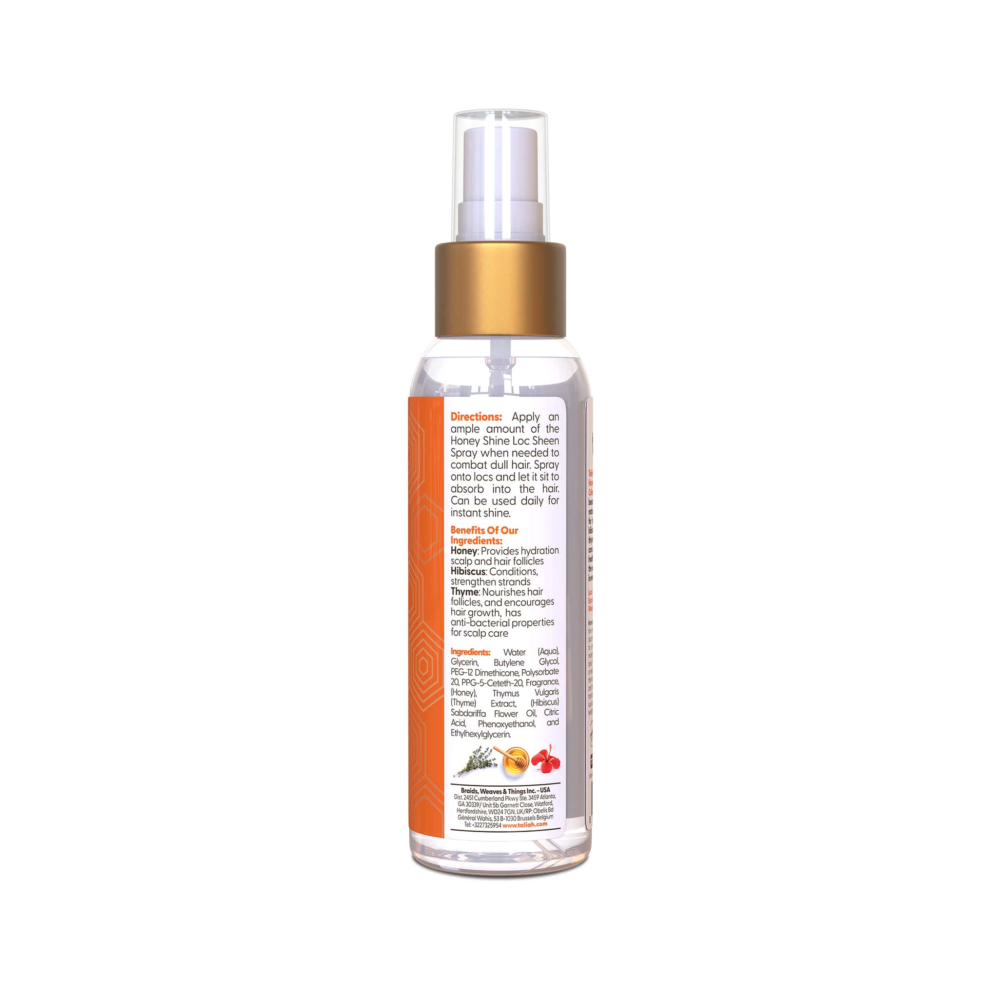 Taliah Waajid Love My Locs Honey Shine Loc Sheen Enhances Shine & Moisture for Locs & Natural Hair 4 oz - Achieve stunning, h