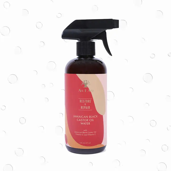 As I Am Jamaican Black Castor Oil Water 16 oz in use