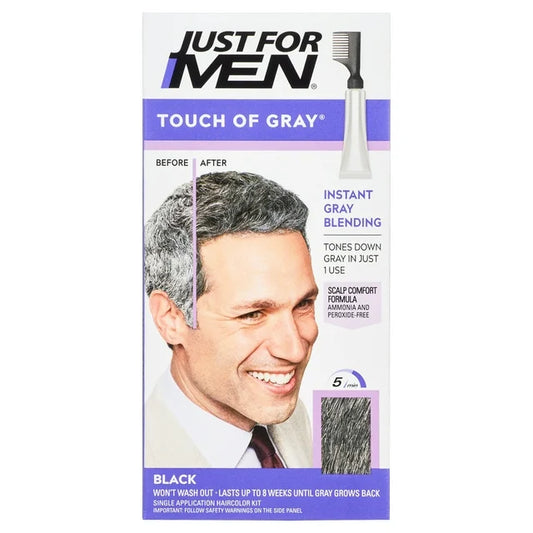Just For Men - Touch of Gray Hair Color with Comb Applicator, T-55 Black