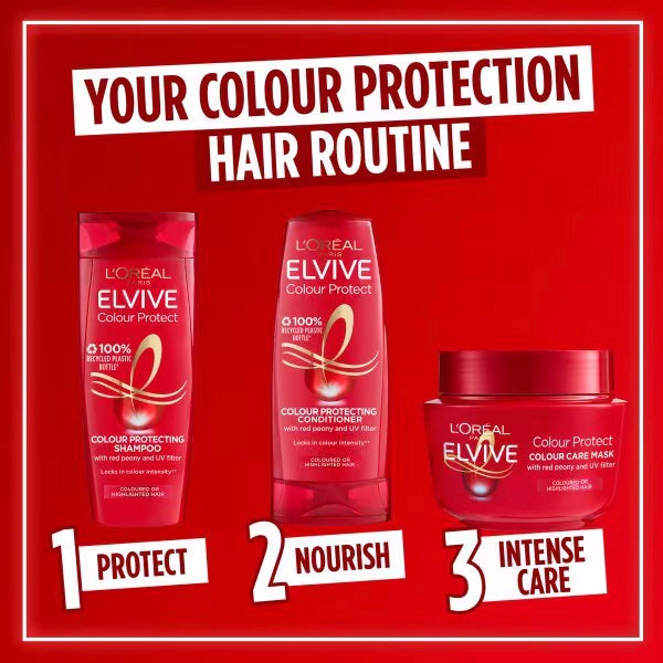 L'Oréal Elvive Colour Protect Conditioner Colour Protecting & Nourishing for Coloured or Highlighted Hair - Restore and prote