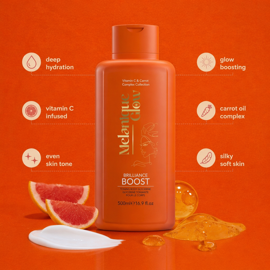 Melanique Glow™ - Glycérine Tonifiante Corps Éclat Intensifié 500ml