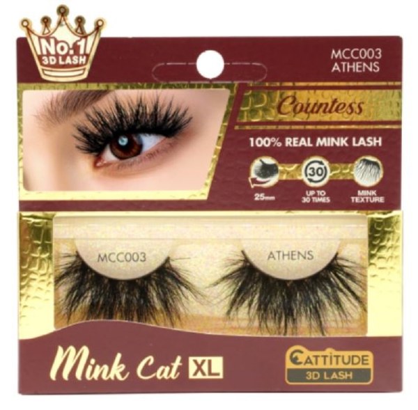 Mink Cat - 100% Real Mink 3D Lashes - Elevate your gaze with Mink Cat 100% Real Mink 3D - Image 3