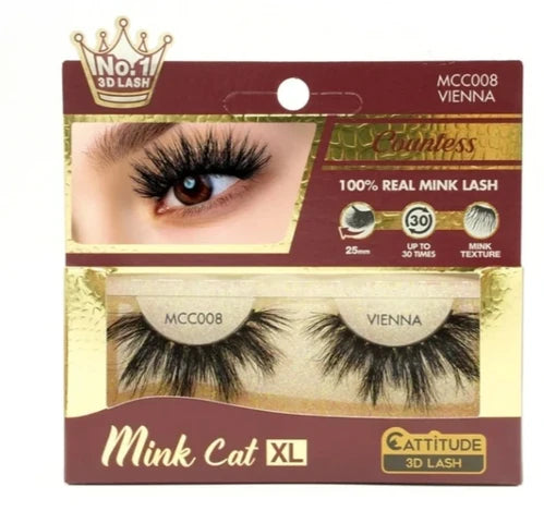 Mink Cat - 100% Real Mink 3D Lashes - Elevate your gaze with Mink Cat 100% Real Mink 3D - Image 9