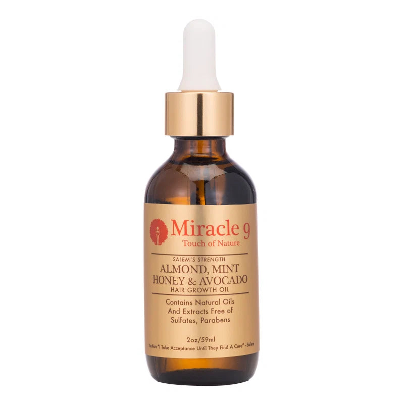 Miracle 9 Salem's Strength Almond, Mint, Honey & Avocado Hair Growth Oil Nourishing Blend 59 ml2.0 oz