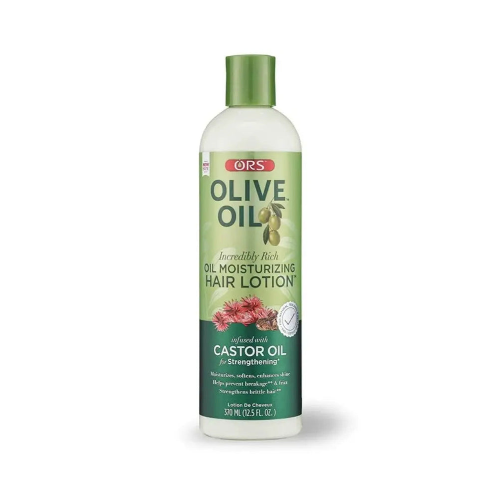 ORS Olive Oil Moisturising Hair Lotion infused with Castor oil for strengthening.