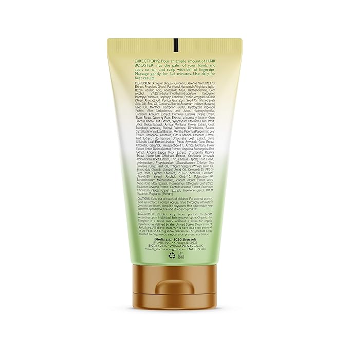 Energisant capillaire bio - Stimulateur de pousse des cheveux - Provitamine B5 - 59 ml