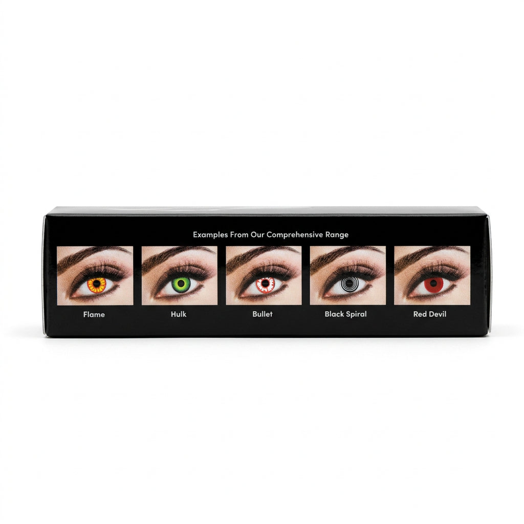 Eyecasions Black Magic Coloured Contact Lenses Zero-Power Cosmetic Lenses 1 Pair (2 Lenses)