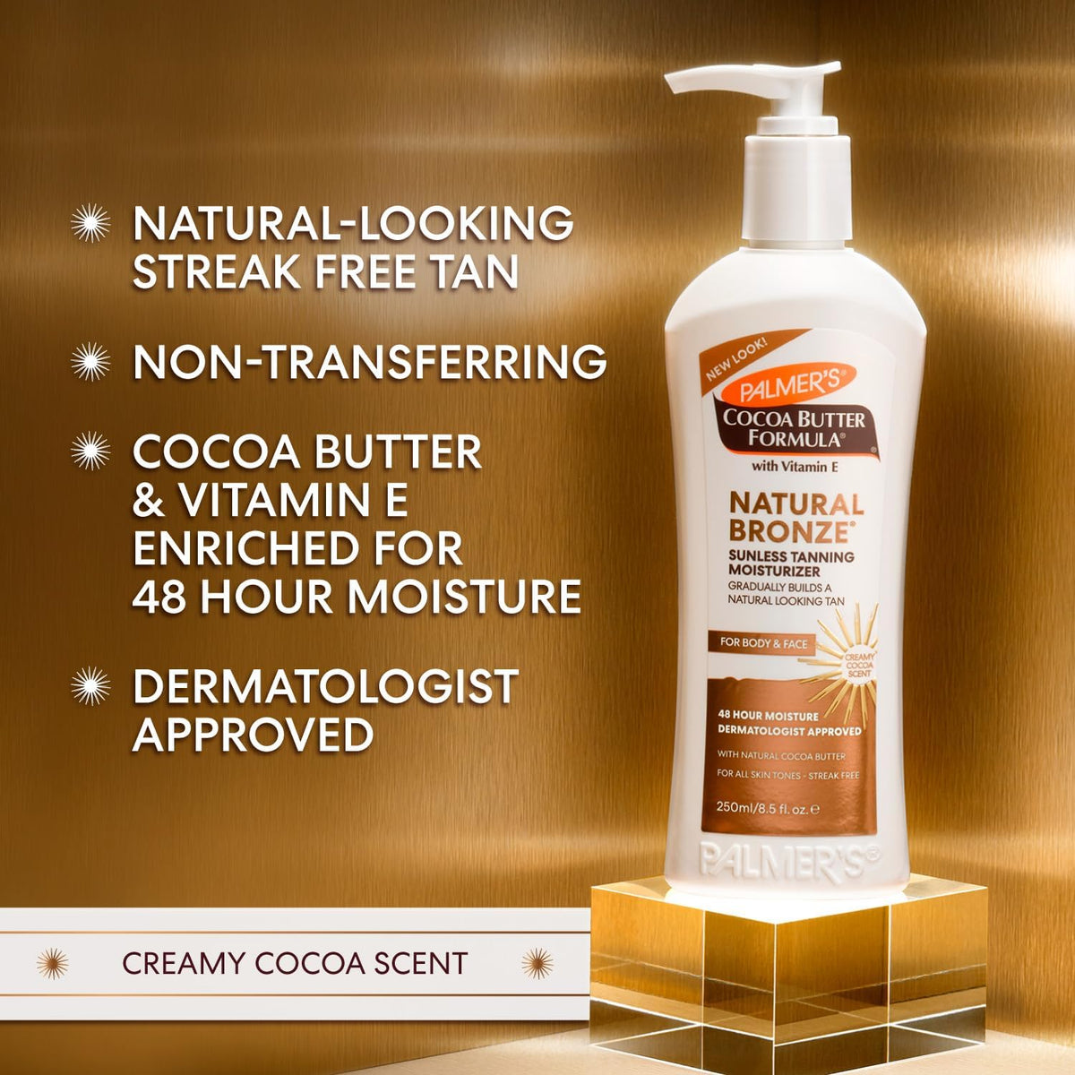 Palmer's Natural Bronze Sunless Tanning Moisturiser/Body Lotion for Body and Face 400ml/250ml