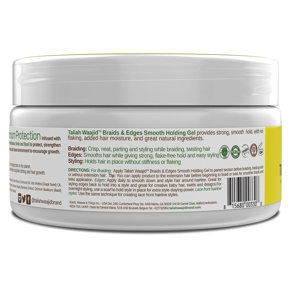 Taliah Waajid Protective Styles Braids & Edges Smooth Holding Gel for Flake-Free Hold & Definition 8 oz - Achieve flawlessly